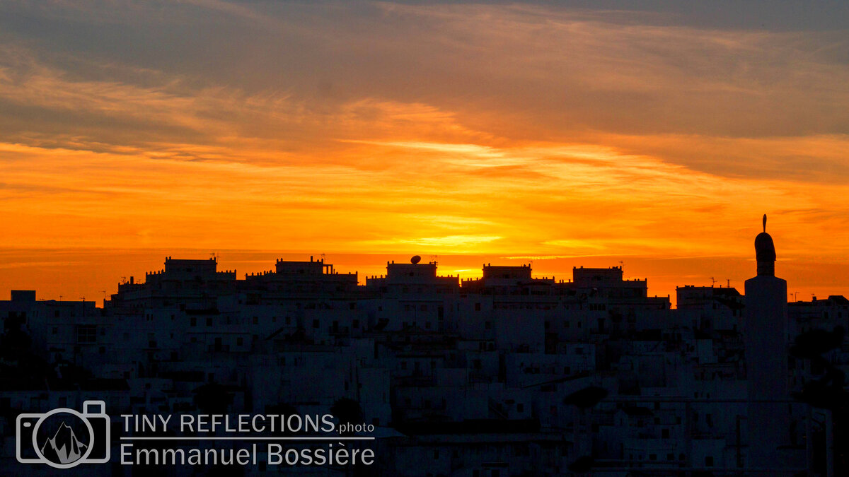 Sunset over the city